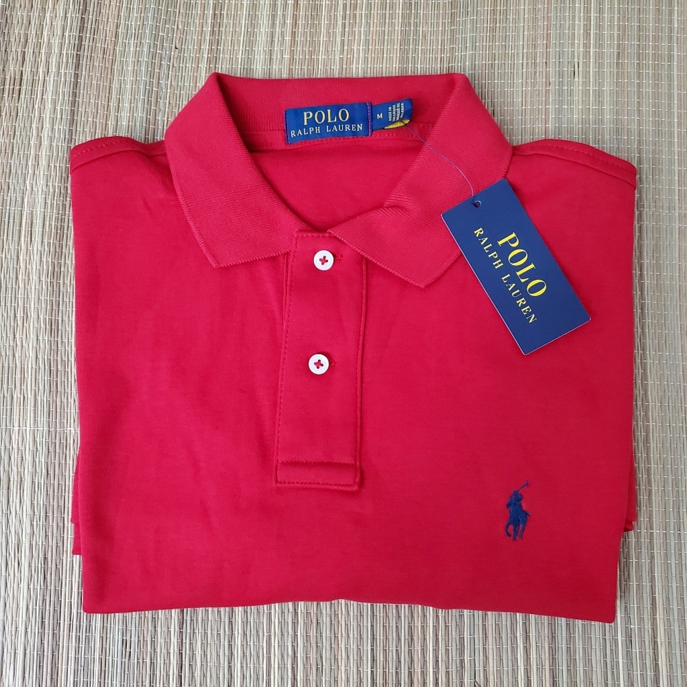 Ralph Lauren red polo shirt classic fit Medium